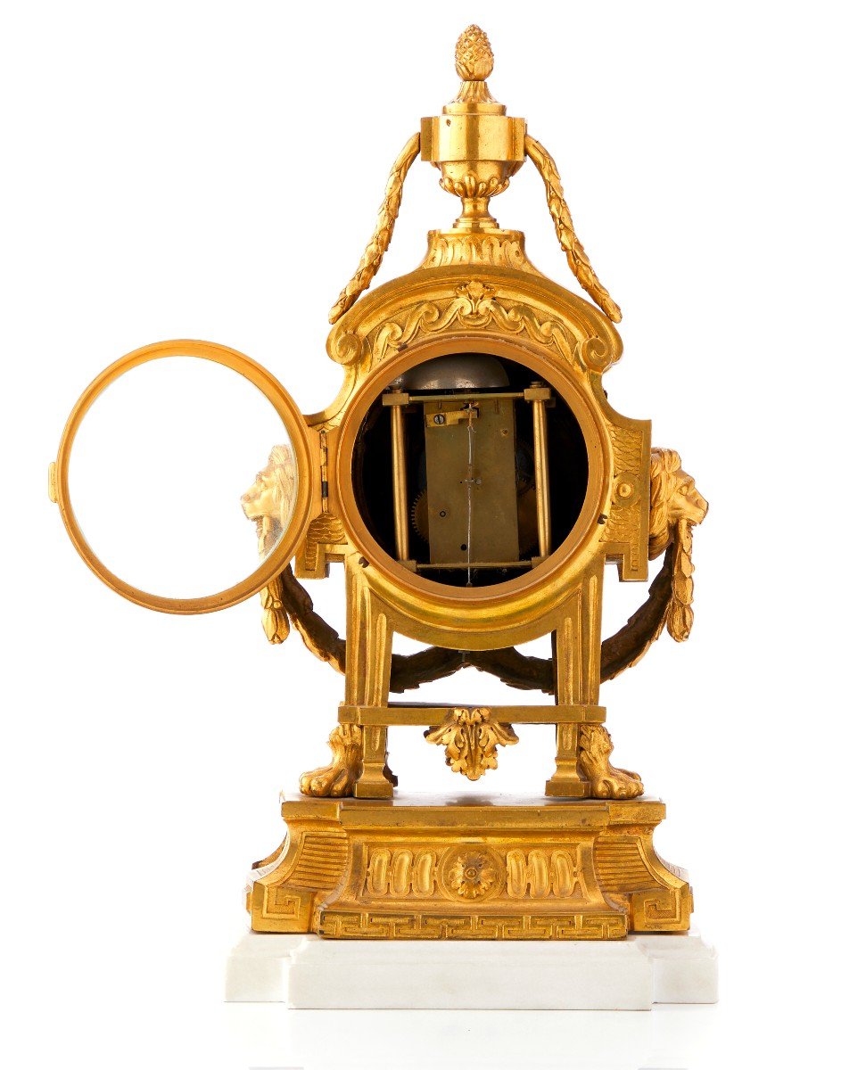 Réveil - Pendule avec réveil original Extrêmement rare !!! Louis XVI Vers 1770 Le Modèle Robert Osmond Attr. -photo-1