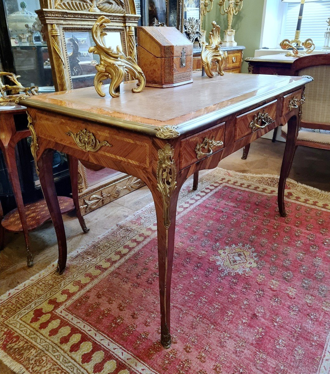Louis XV Flat Desk Around 1750 H. 76 Cm, L. 117 Cm, D. 66 Cm-photo-7