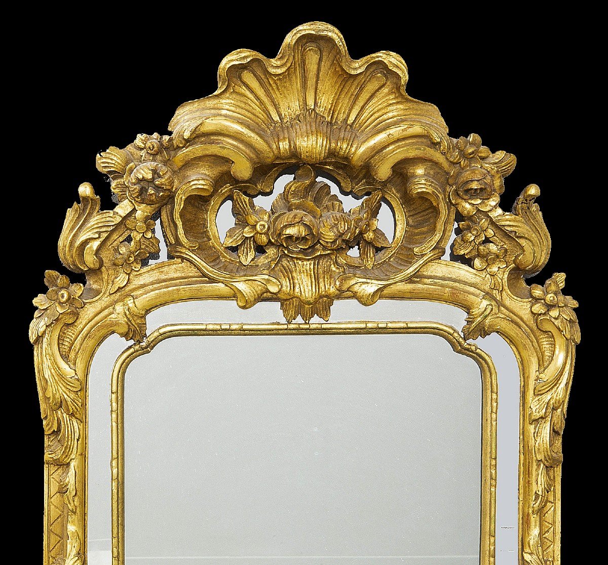 Louis XV Mirror Around 1750 117x50 Cm-photo-4