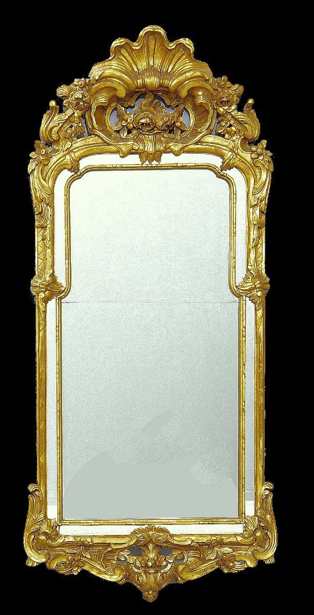 Miroir Louis XV Vers 1750   117x50 Cm 