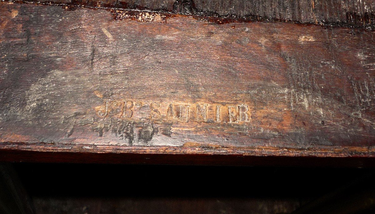 Console Louis XVI Vers 1775 estampillée J.B. Saunier   Jean Baptiste Saunier -photo-3