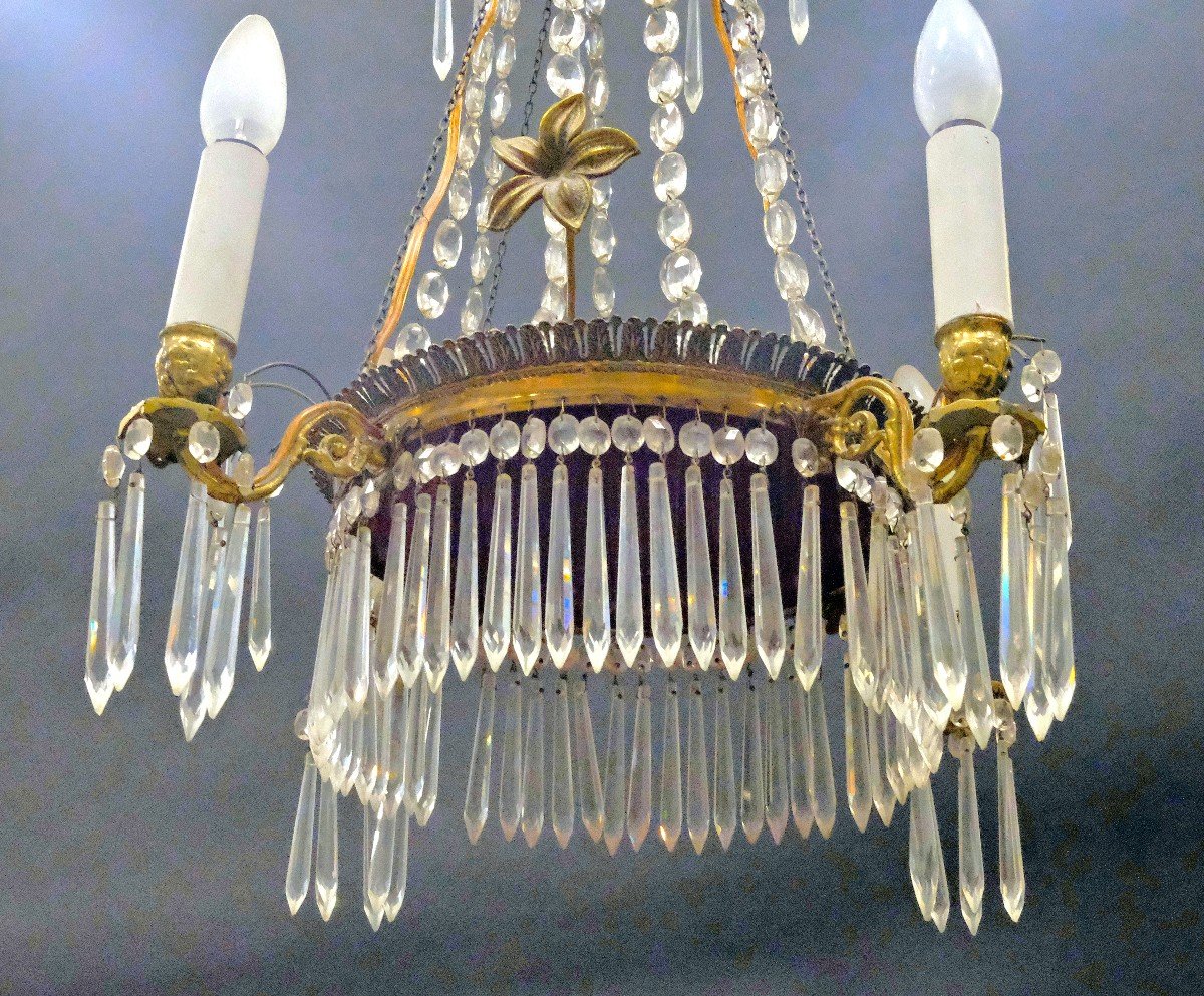 Lustre Russie Empire 19ème Siècle  H. 55 Cm-photo-2