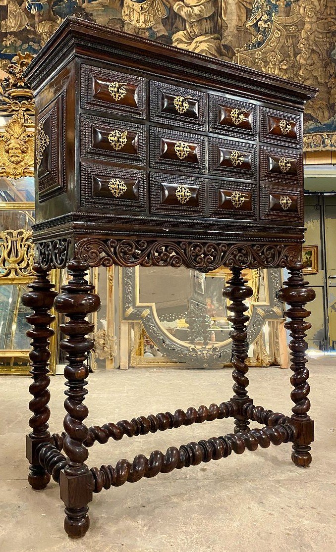 Cabinet Portugal Baroque Louis XIII XVIIth Century H. 151 Cm, Br. 109 Cm, D. 50 Cm-photo-2