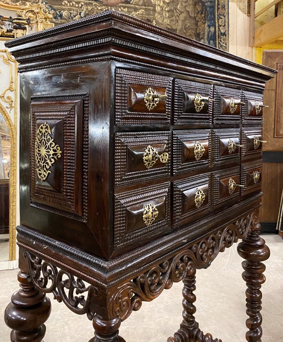 Cabinet Portugal Baroque Louis XIII XVIIth Century H. 151 Cm, Br. 109 Cm, D. 50 Cm-photo-4