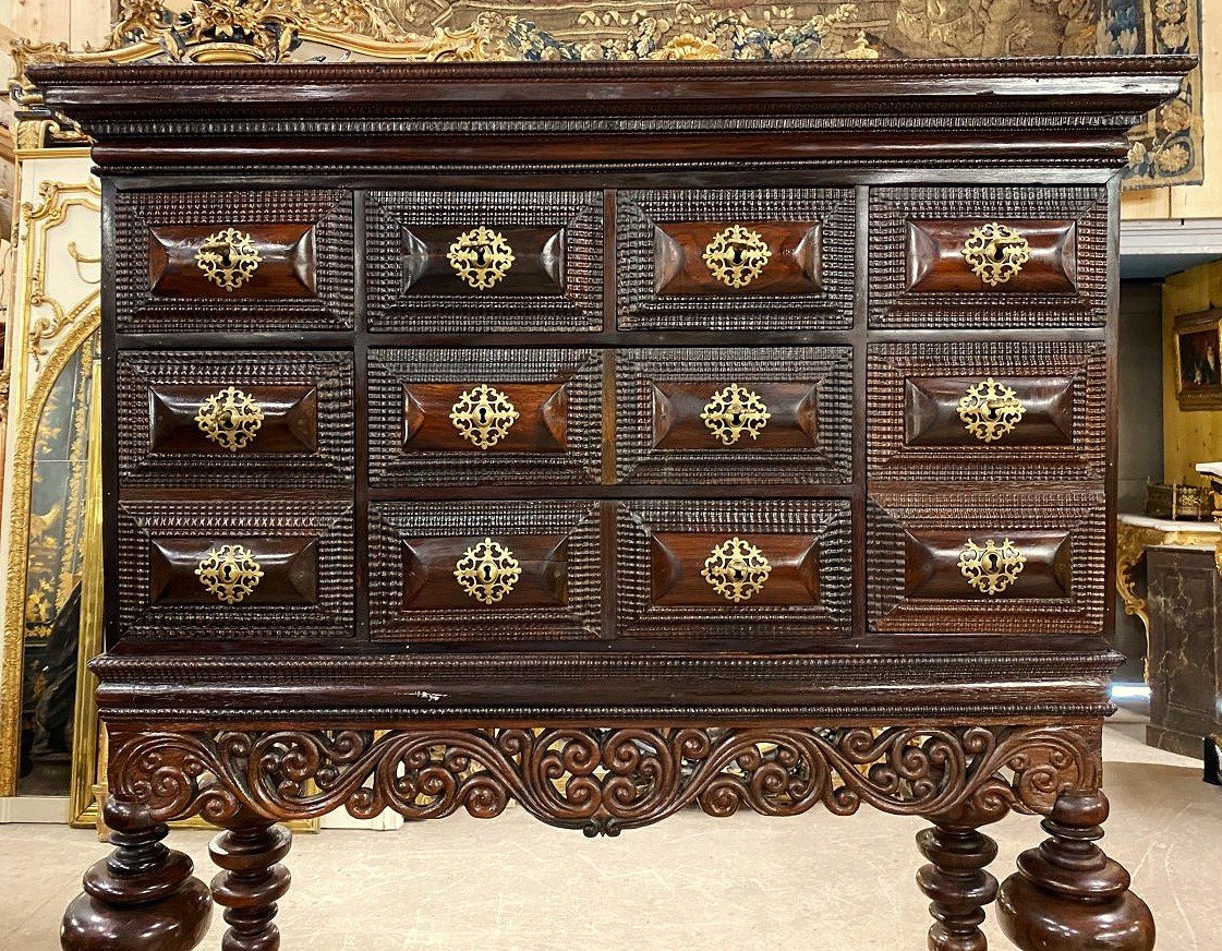 Cabinet Portugal Baroque Louis XIII XVIIth Century H. 151 Cm, Br. 109 Cm, D. 50 Cm-photo-3