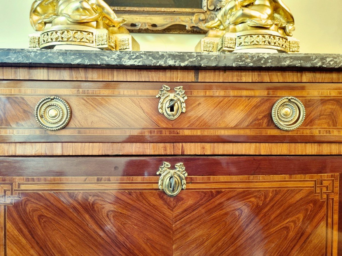 Secrétaire Louis XVI Vers 1770   Estampillé N. Petit -photo-6
