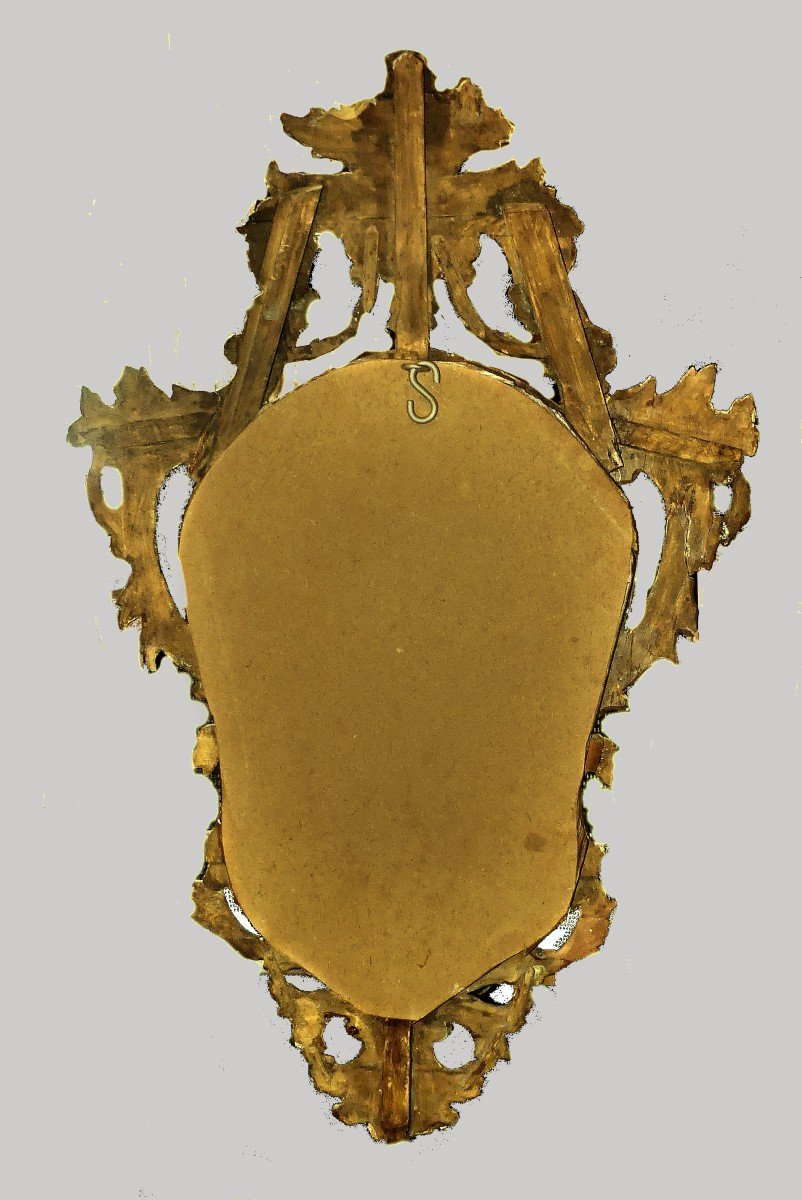 Miroir Louis XV Vers 1765 Italie  H. 83 Cm, Br. 52 Cm -photo-2