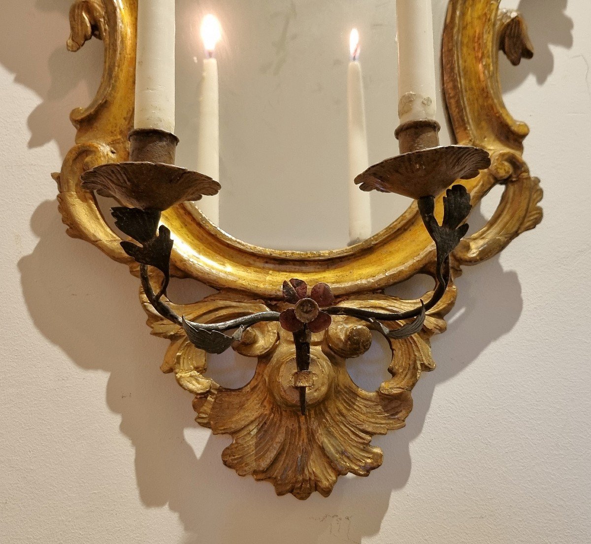 Miroir Louis XV Vers 1765 Italie  H. 83 Cm, Br. 52 Cm -photo-3