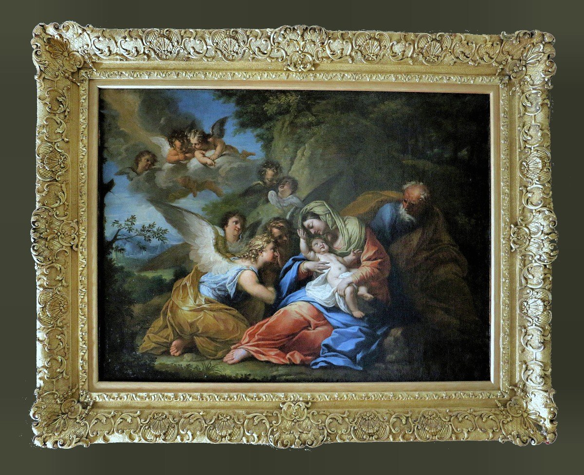 Claude Le Bault 1665-1726 La Sainte Famille Expertise: François Marandet, London 