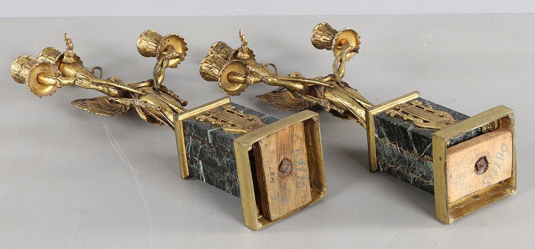 Candélabres Girandoles Russie Empire Vers 1810  Hauteur 47 Cm -photo-2