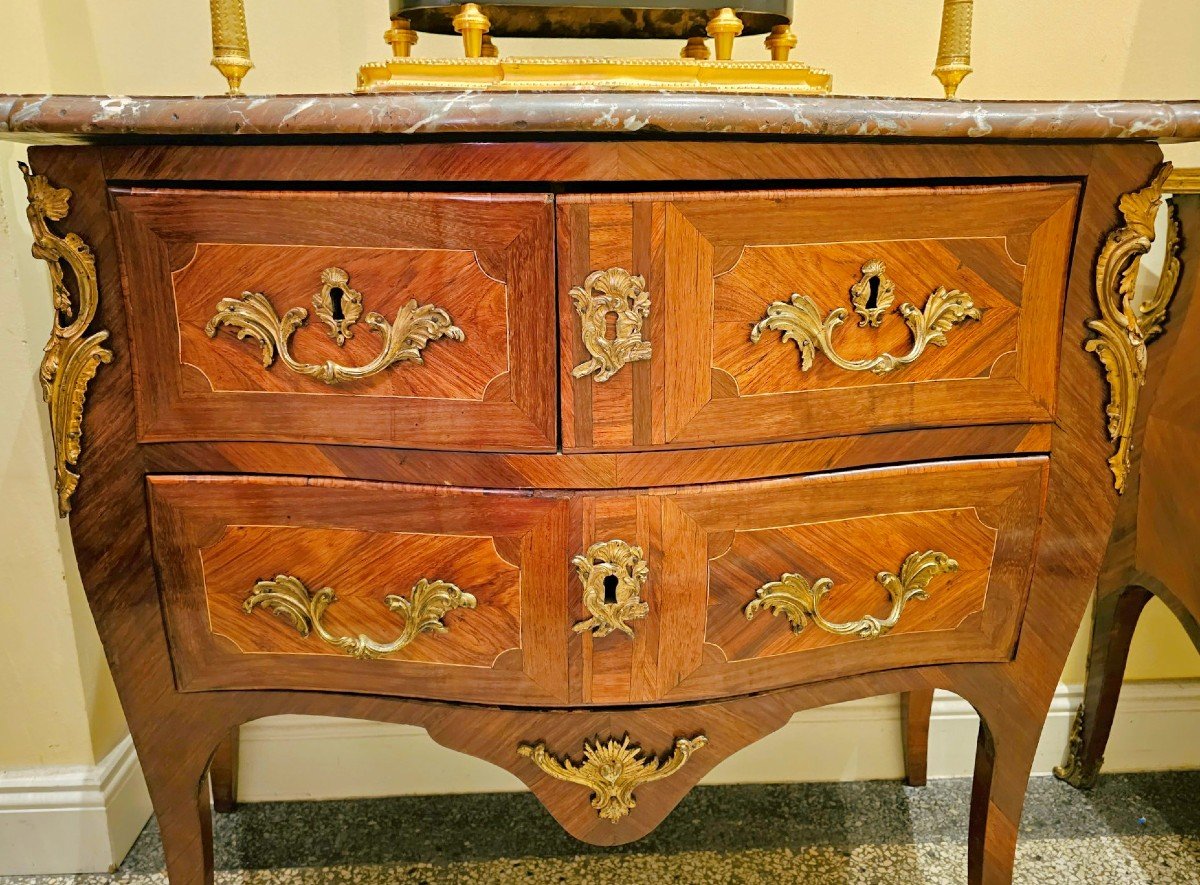 Commode Louis XV Vers 1760   estampillée J.b. Fromageau    Jean-baptiste Fromageau (1743-1802) -photo-2