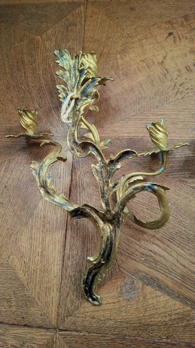 Appliques Louis XV 19ème Siècle.  H. 45 Cm -photo-3