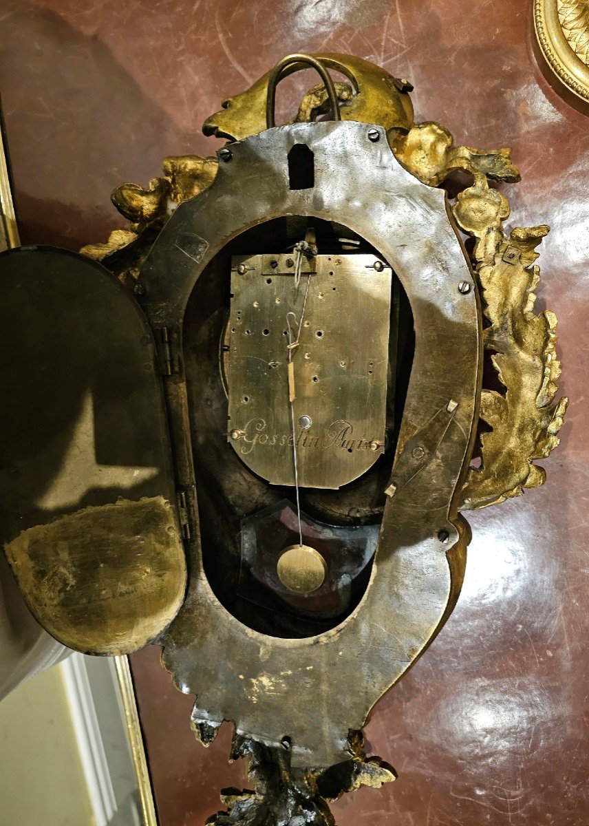 Cartel Louis XV 1745-1749 poinçon c couronné - Jean-Joseph de Saint-Germain - Gosselin-photo-5