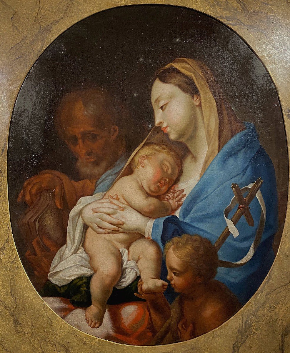 Francesco Trevisani (1656-1746) Holy Family - Expertise: Professor Giancarlo Sestieri-photo-3