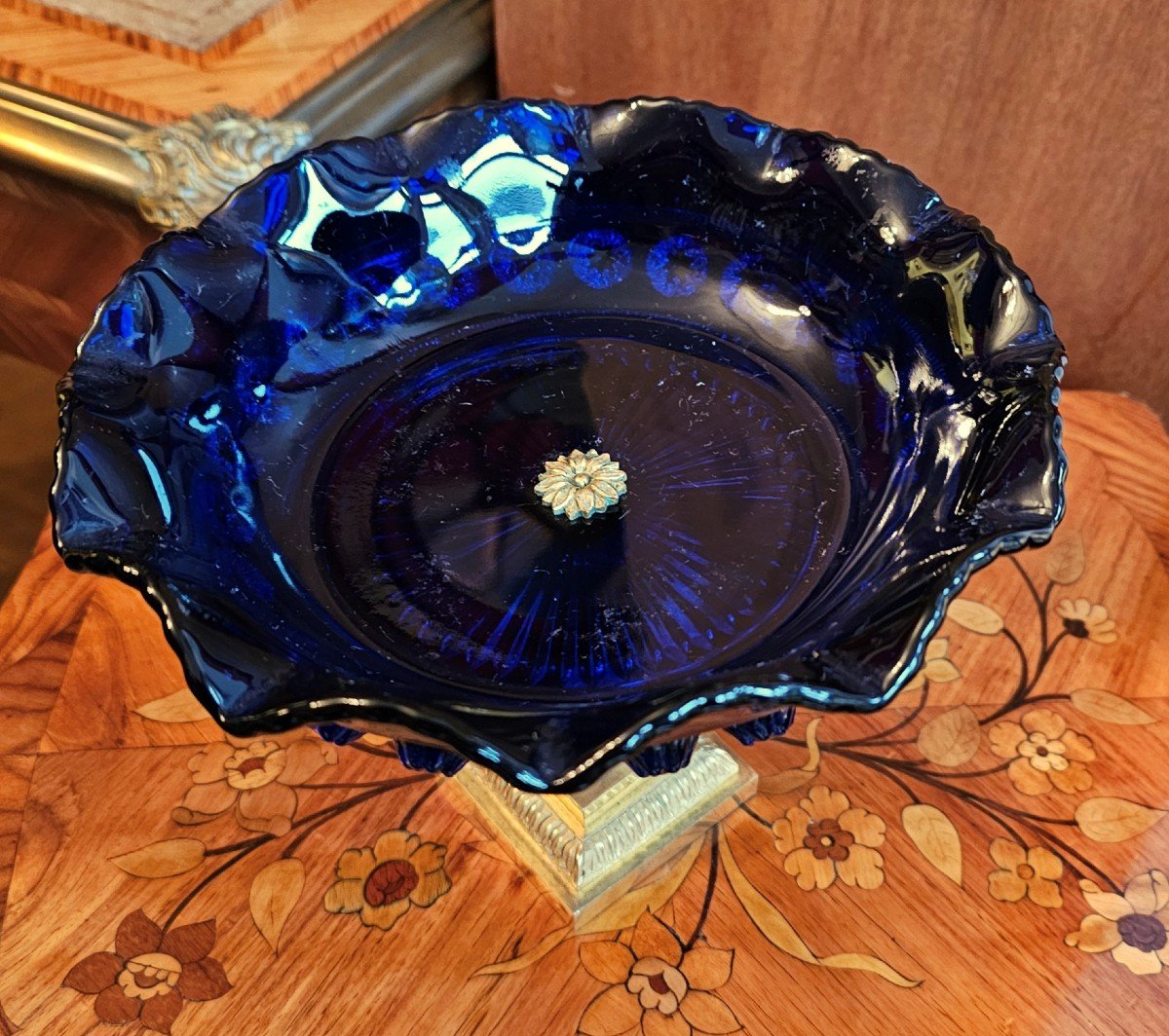Tazza Centre De Table Empire 19ème Siècle.  D. 19,5 Cm, H. 16 Cm -photo-2