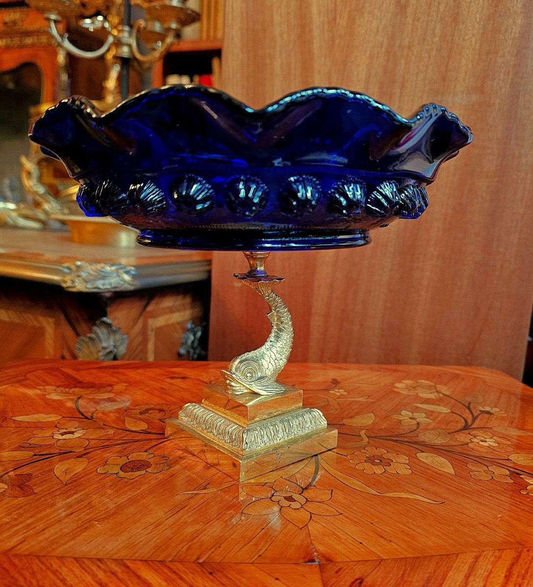 Tazza Centre De Table Empire 19ème Siècle.  D. 19,5 Cm, H. 16 Cm 