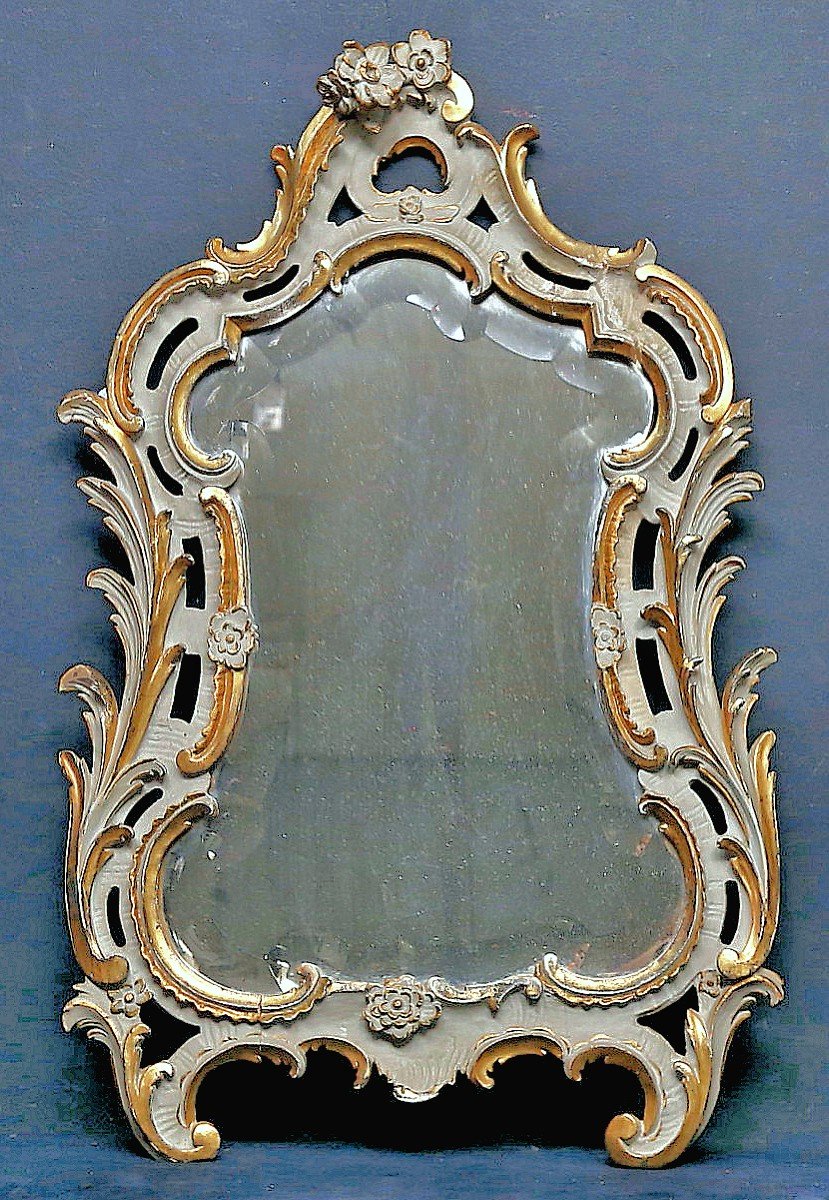 Louis XV Mirror Germany Rococo Probably From South Germany Circa 1750 H. 67 Cm, L. 44 Cm