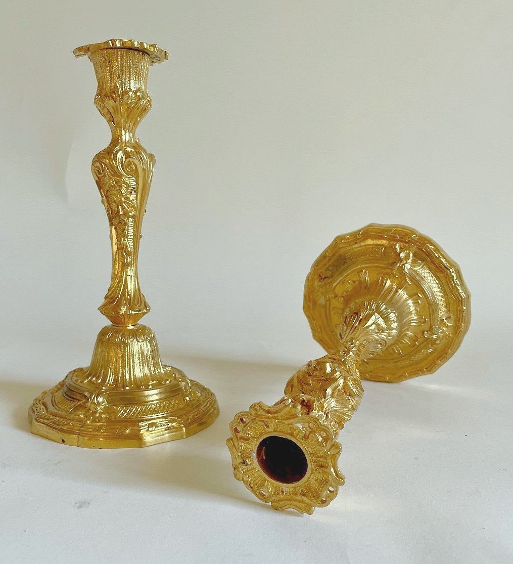 Louis XV Candlesticks Circa 1750 H. 21 Cm, D. 11 Cm Inv. No. €0.404,980-photo-3