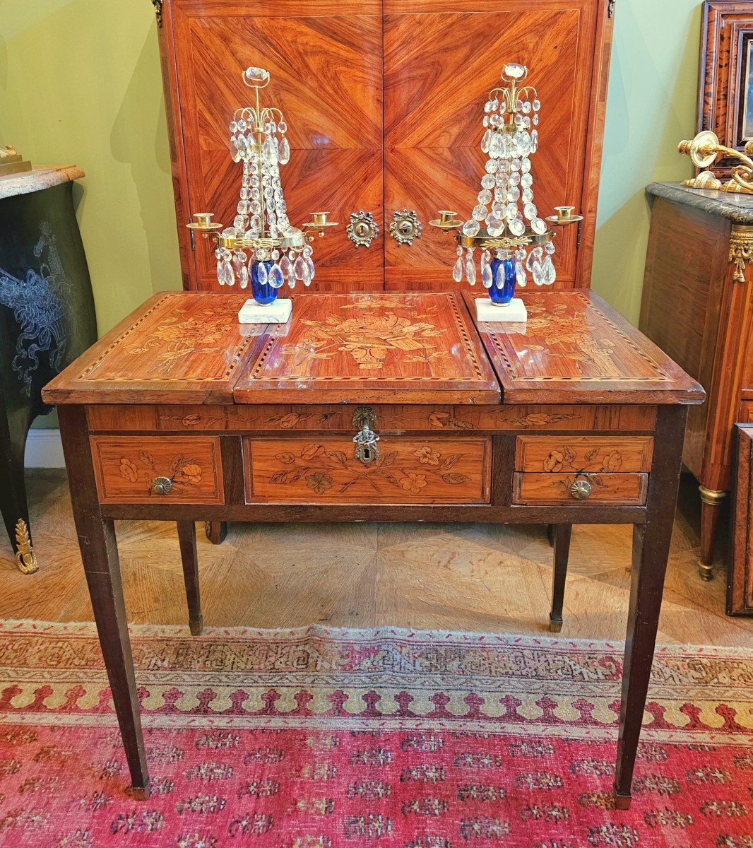 Poudreuse Louis XVI Vers 1775 Coiffeuse  81 X 47 Cm, H. 71 Cm-photo-2