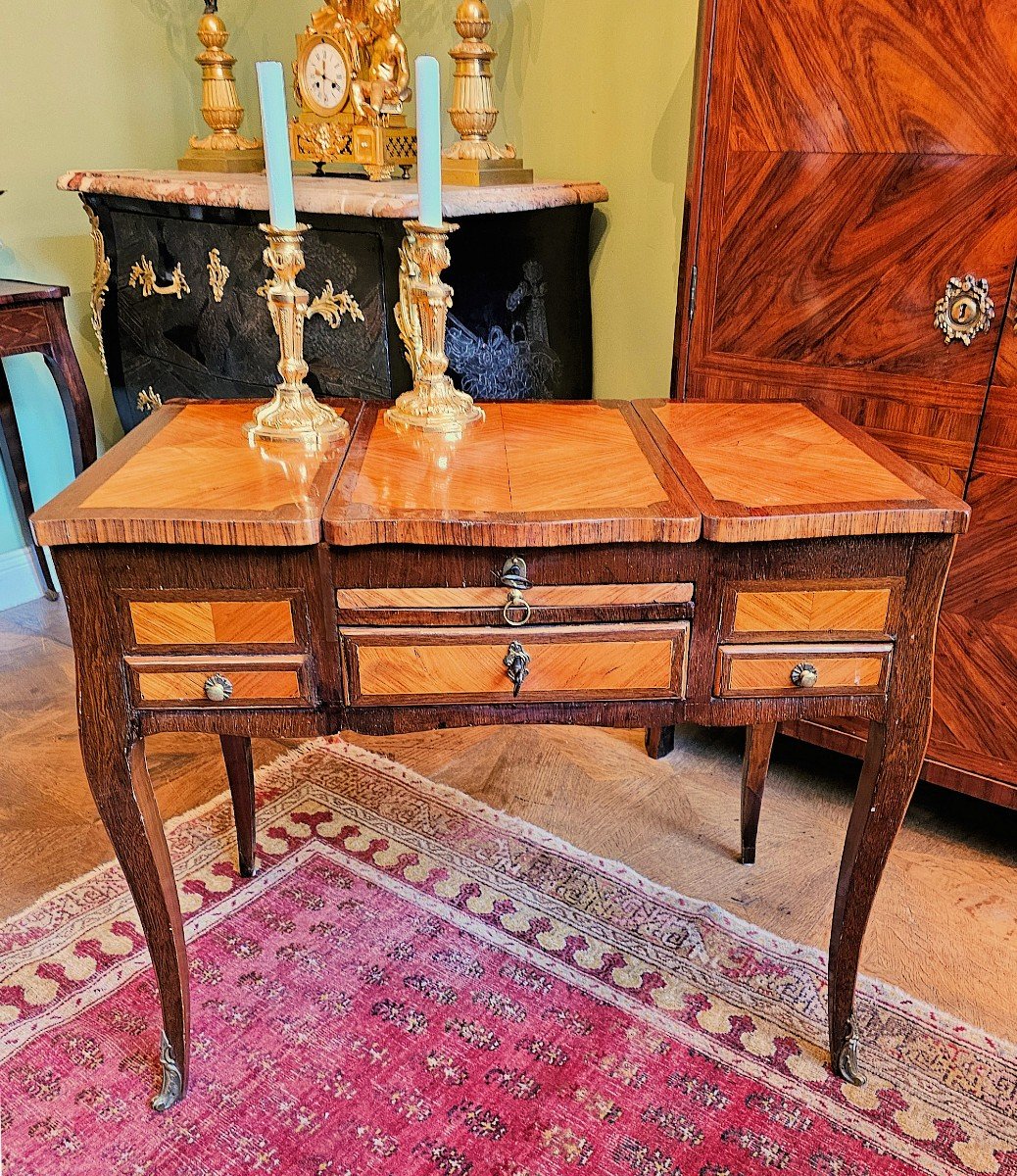 Poudreuse Louis XV Vers 1765 Coiffeuse  79/125 X 46 Cm, H. 79cm -photo-5