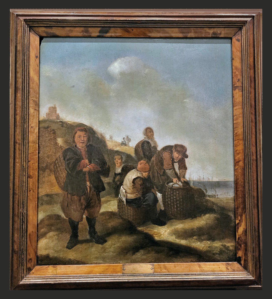Klaes Molenaer Haarlem 1630-1676 The Return Of The Fishermen - Expertise Dr. Meijer Amsterdam