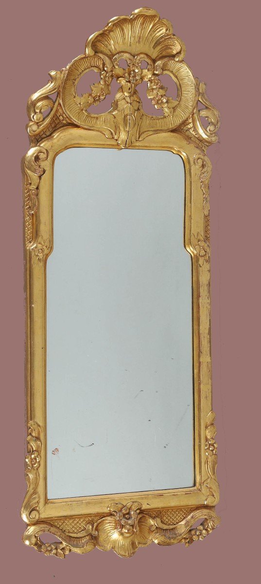 Miroir Louis XV Suède Vers 1750  H. 120 Cm  