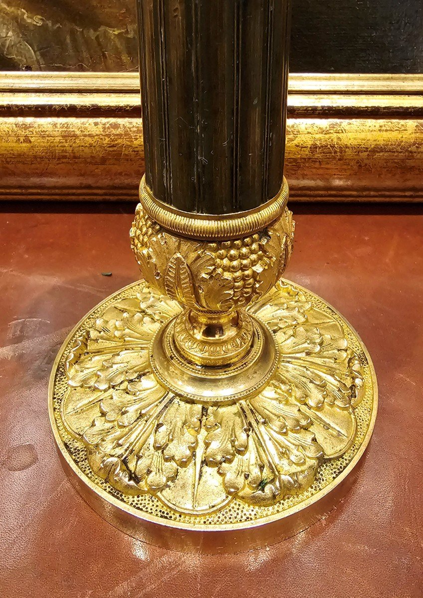 Empire Candlesticks Circa 1800 H. 23 Cm -photo-5