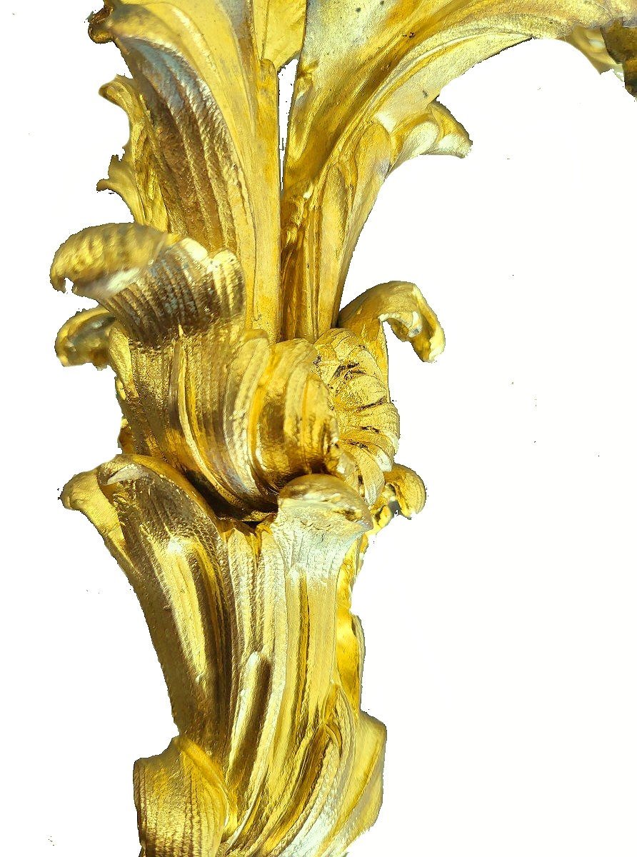 Pair Of Louis XV Candelabra Around 1760 H. 50 Cm, D. 39 Cm  -photo-1