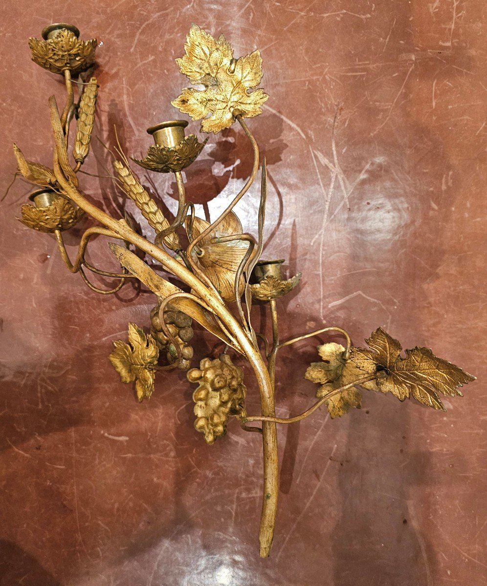 Louis XVI Spike Sconces Circa 1790 Probably Italy Gilt Bronze H. 40 Cm-photo-4