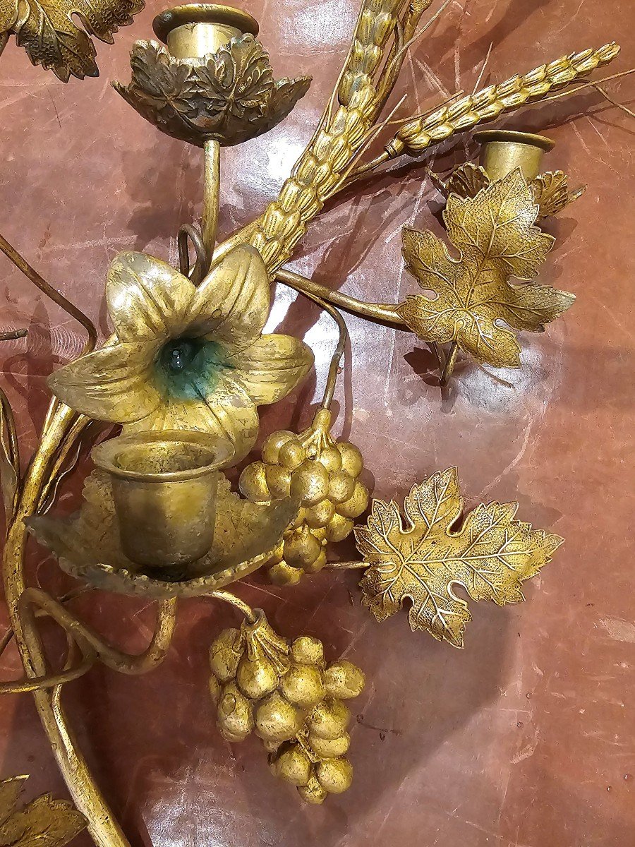 Louis XVI Spike Sconces Circa 1790 Probably Italy Gilt Bronze H. 40 Cm-photo-4