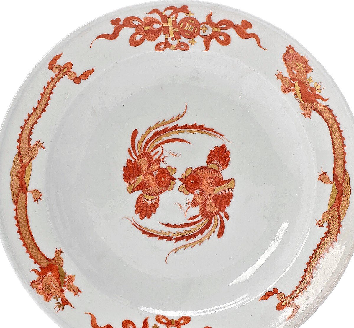 Plate From The Meissen 'red Dragon' Service Circa 1735 Porcelain-photo-3
