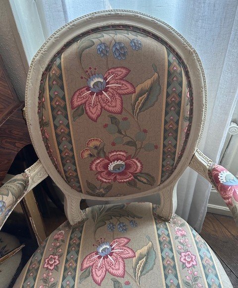 Fauteuils Louis XVI vers 1780 estampillée P.BRIZARD     PIERRE BRIZARD 1737-1804-photo-3
