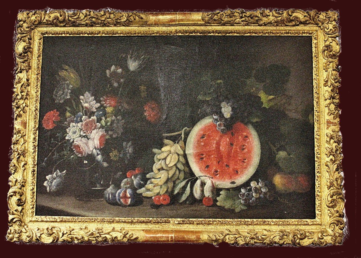 Giovanni Battista Ruoppolo 1629-1693 Grande Nature Morte - Expertise Dr. Meijer Amsterdam-photo-1