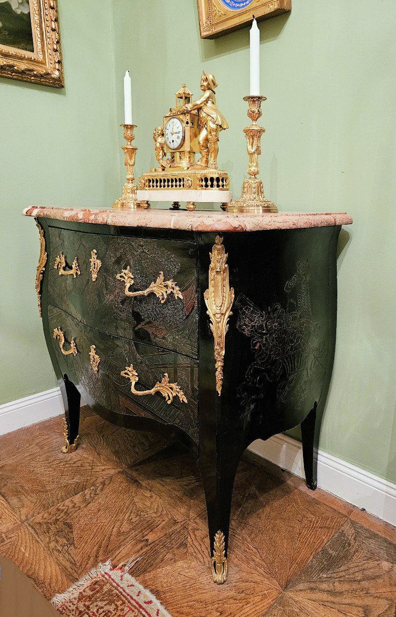Louis XV Chest Of Drawers Circa 1765 Coromandel Varnish Stamped Kofler Jme Jean Mathieu Kofler -photo-3