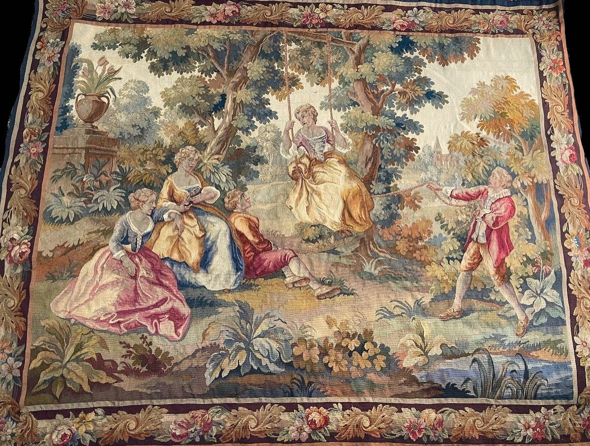 Aubusson Tapestry 18th Century 180 Cm X 210 Cm Inv.no.1.254 €2,800-photo-4