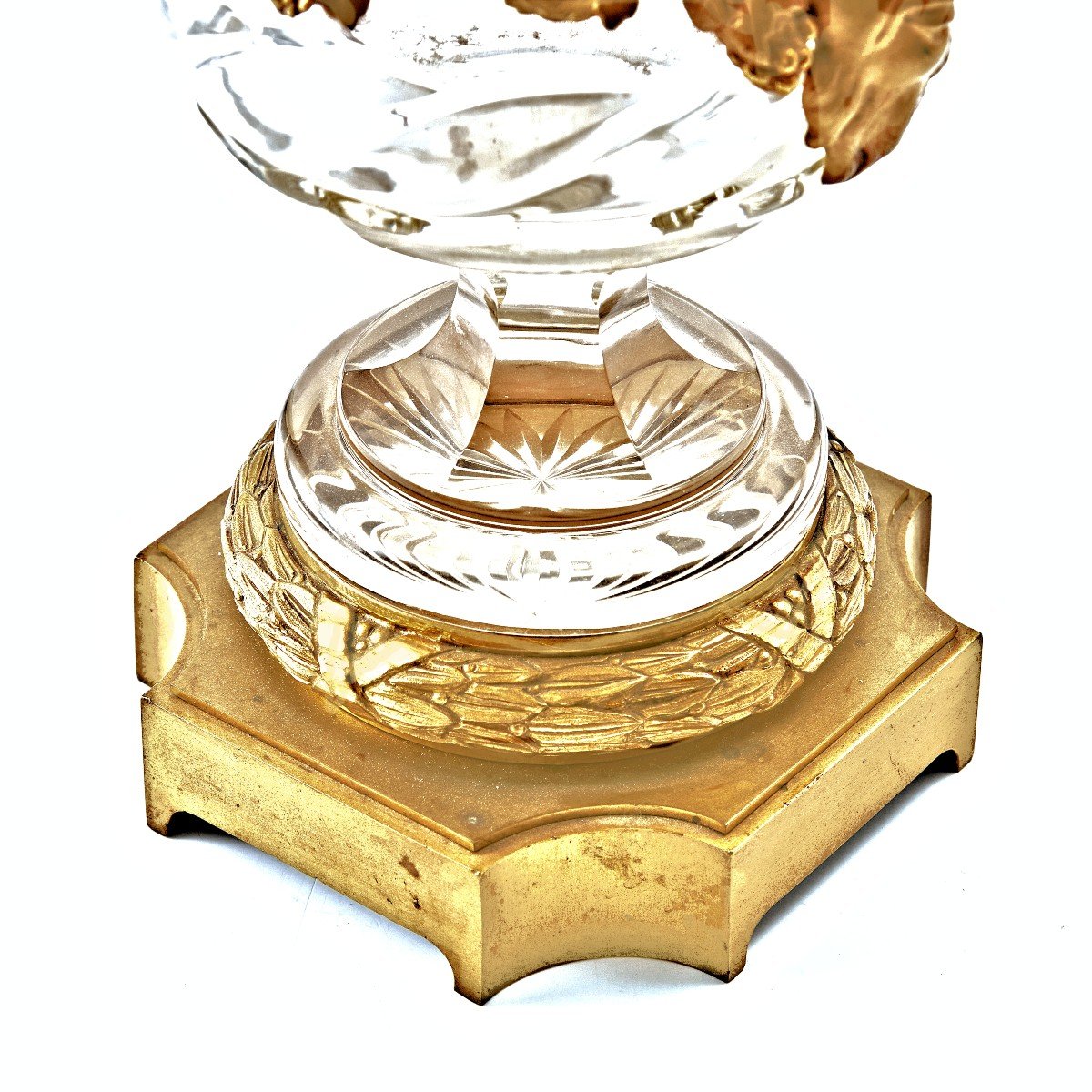 Vase Cratère Vase Médicis Verre Louis XVI Vers 1790  Russie Hauteur 32 Cm-photo-1