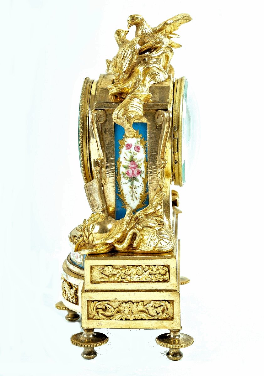 Louis XVI Clock Sèvres Porcelain “celestial Blue” Circa 1790  -photo-2
