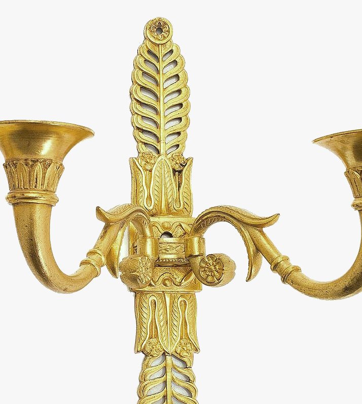 Appliques Russie Tsar Alexandre I. Empire Vers 1810  H. 25 cm -photo-2
