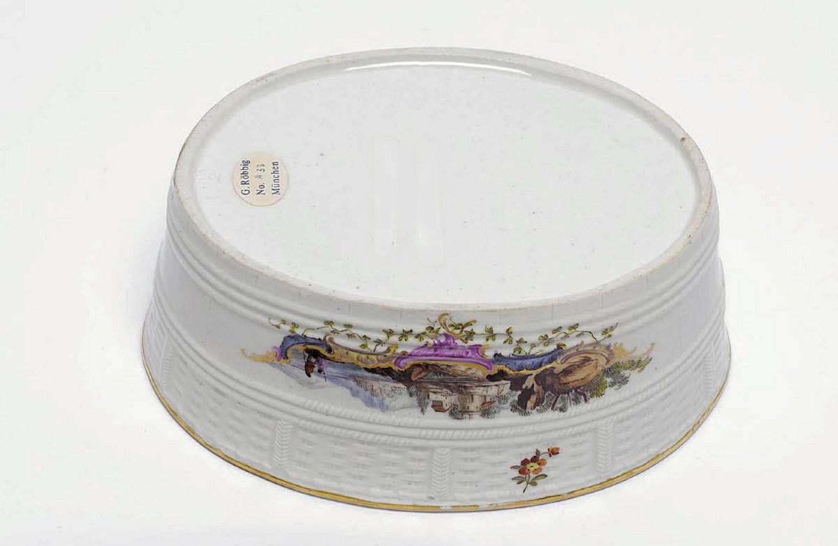 Ludwigsburg Porcelain Oval Box With Lid 1765 Gottlieb Friedrich Riedel-photo-2