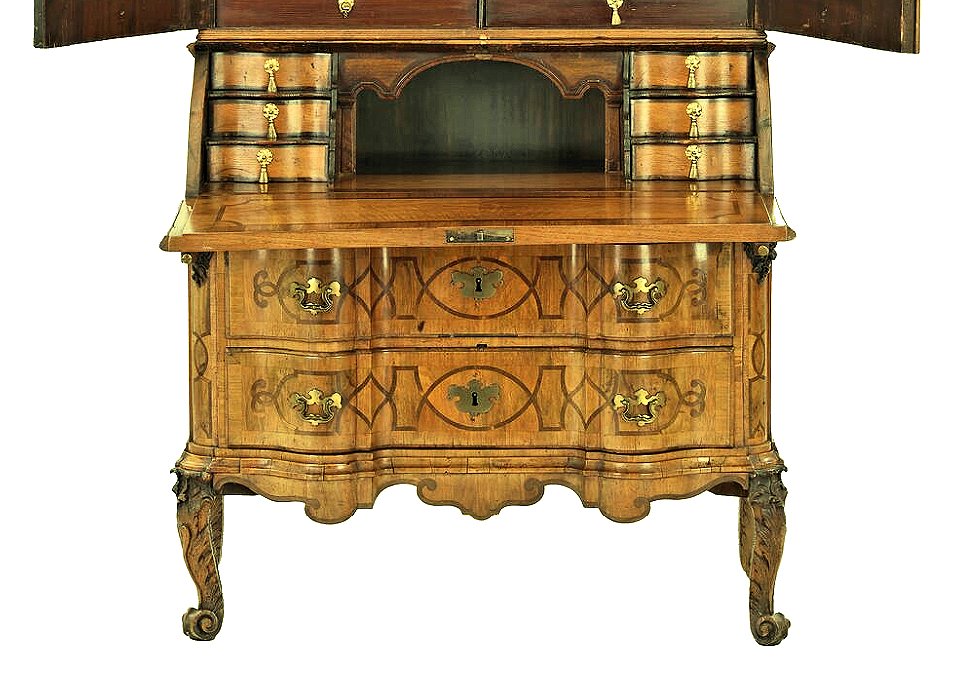Secrétaire Baroque Scriban Franconie Wurtzbourg Carl Maximilian Mattern  Entourage vers 1740  -photo-1