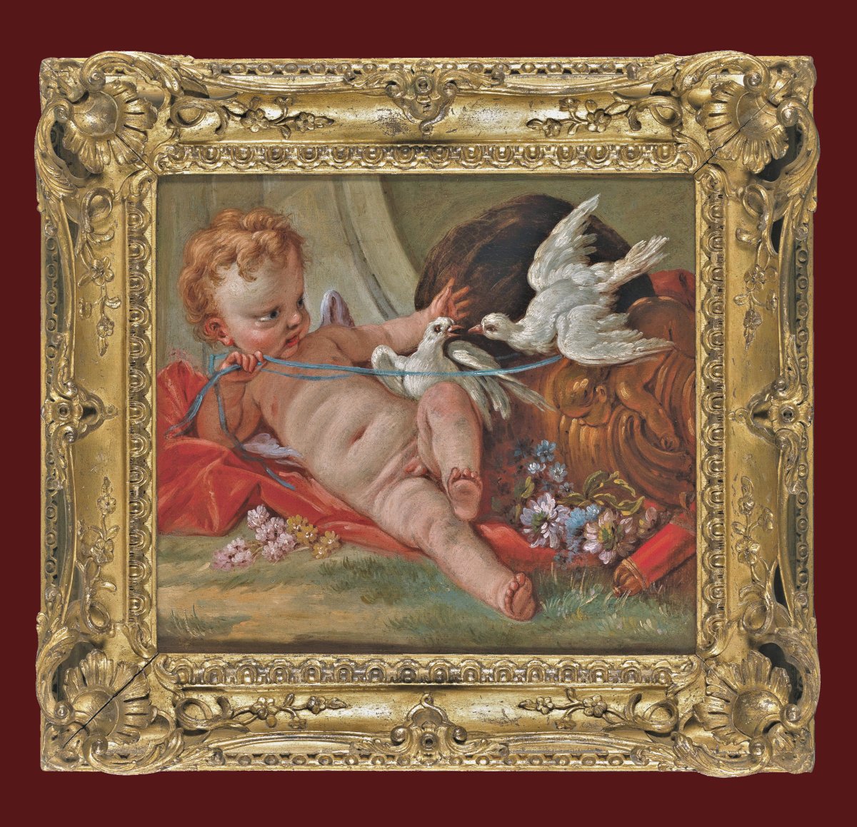 François Boucher (paris 1703-1770) Love - Lit.: A. Ananoff, D. Wildenstein 1976 And 1980-photo-1