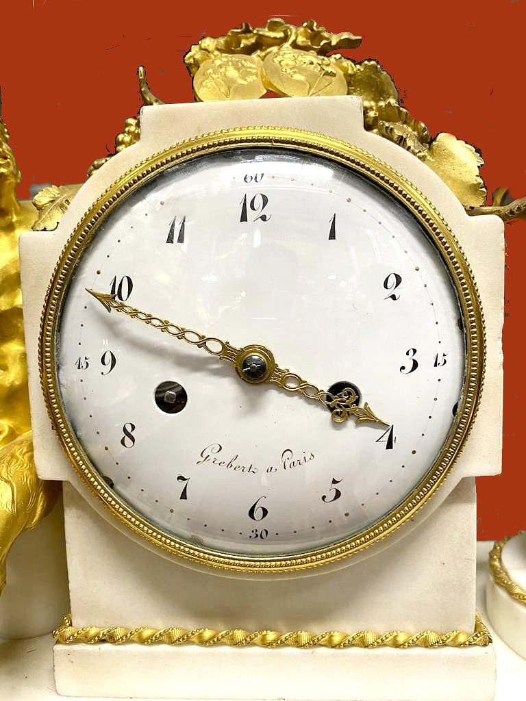 Louis XVI Clock Circa 1780 Dial Signed Grebert A Paris H. 50 Cm-photo-2