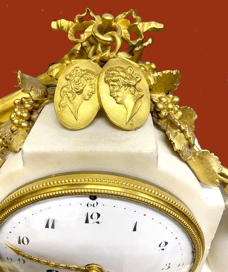 Louis XVI Clock Circa 1780 Dial Signed Grebert A Paris H. 50 Cm-photo-4
