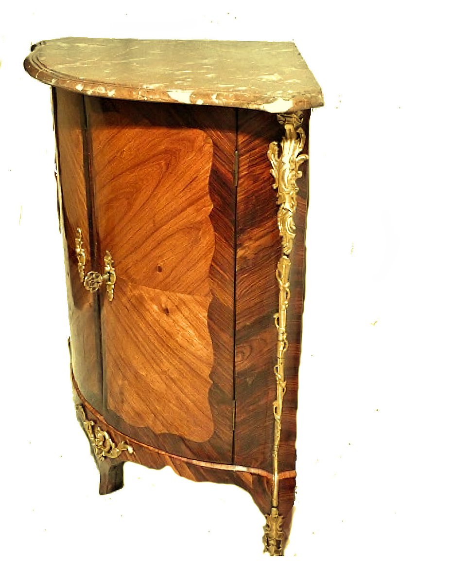 Encoignure Louis XV Vers 1750  Estampillée J. Tuart  Jean-Baptiste Tuart Maître 1. Février 1741-photo-4