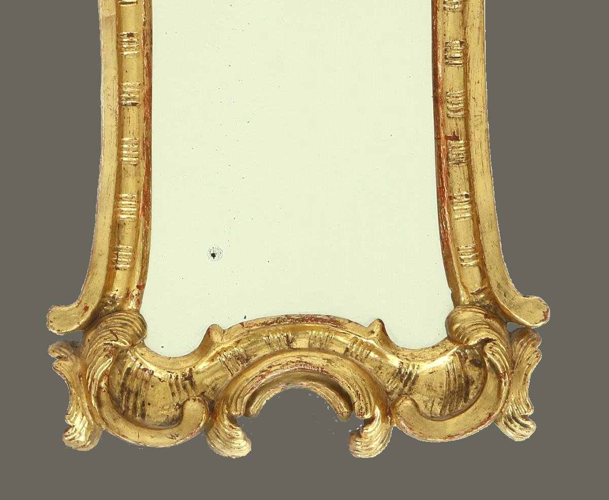 Louis XV Mirror Circa 1765 Gilded Wood H. 59 Cm-photo-2