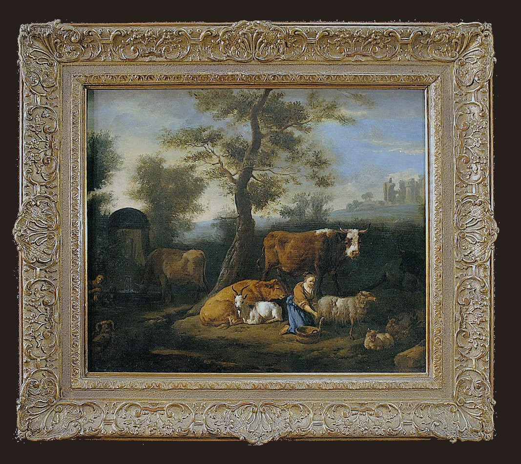 Dirck van Bergen 1645-1690  Pastorale - Expertise Fred Meijer - Provenance: Collection Katz