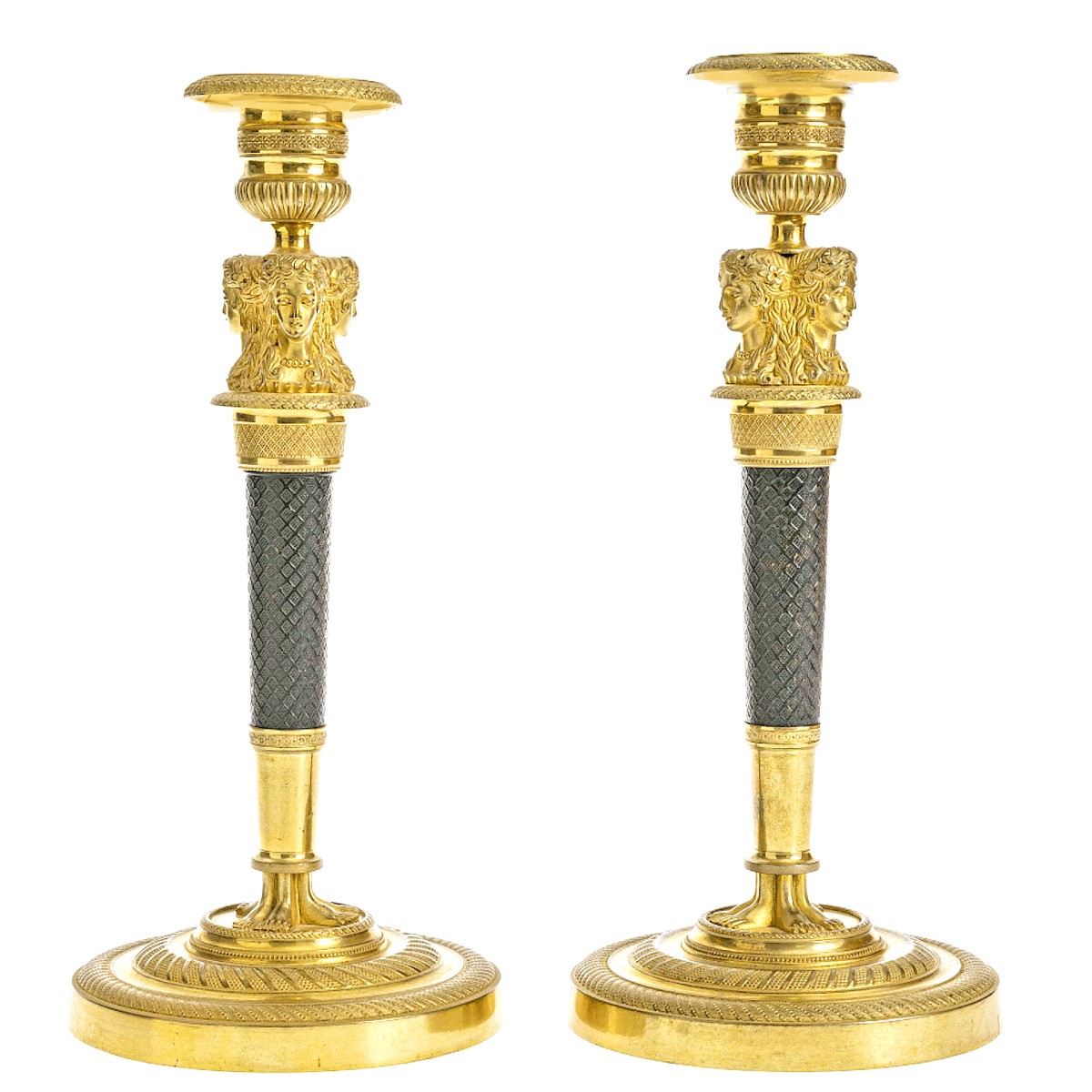 Pair Of Empire Candlesticks Circa 1810 Claude Galle H. 26.5 Cm Claude Galle (1759-1815) 