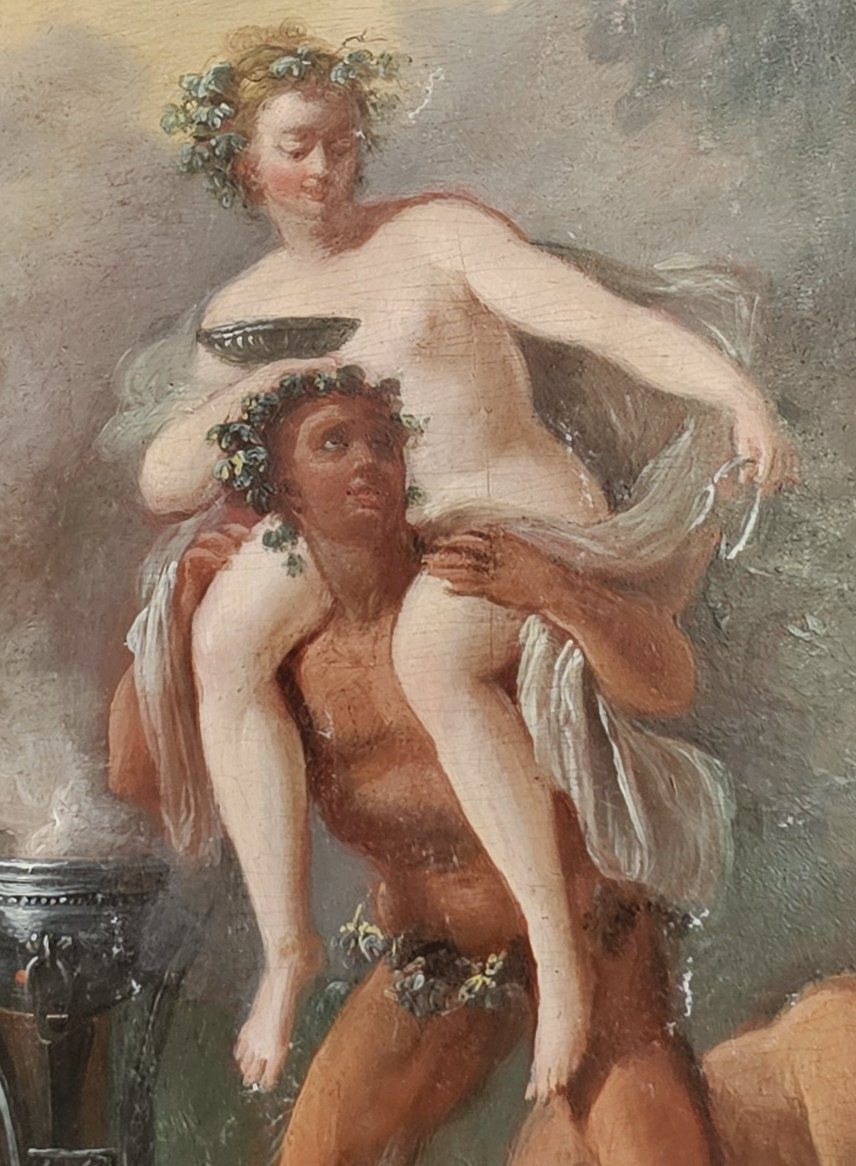 Jacques-Philippe Caresme 1734-1796 -  Pan et une nymphe - Expertise Francois Marandet, Londres-photo-4