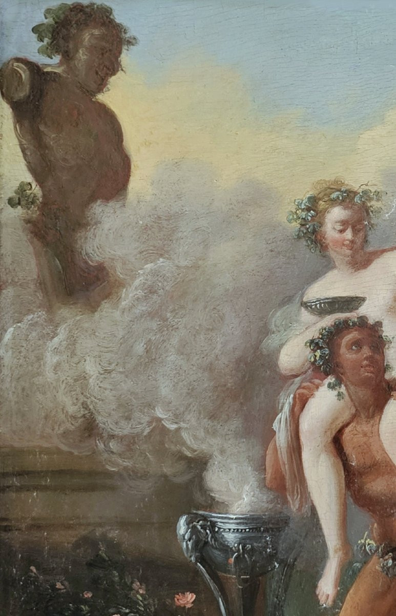 Jacques-Philippe Caresme 1734-1796 -  Pan et une nymphe - Expertise Francois Marandet, Londres-photo-3