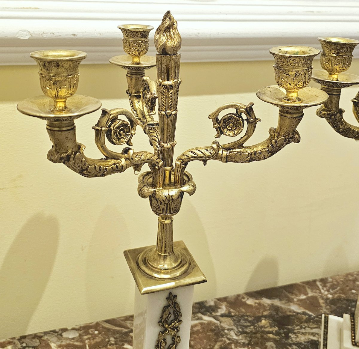 Empire Candelabra Circa 1800 H. 43 Cm, D. 23 Cm  -photo-4